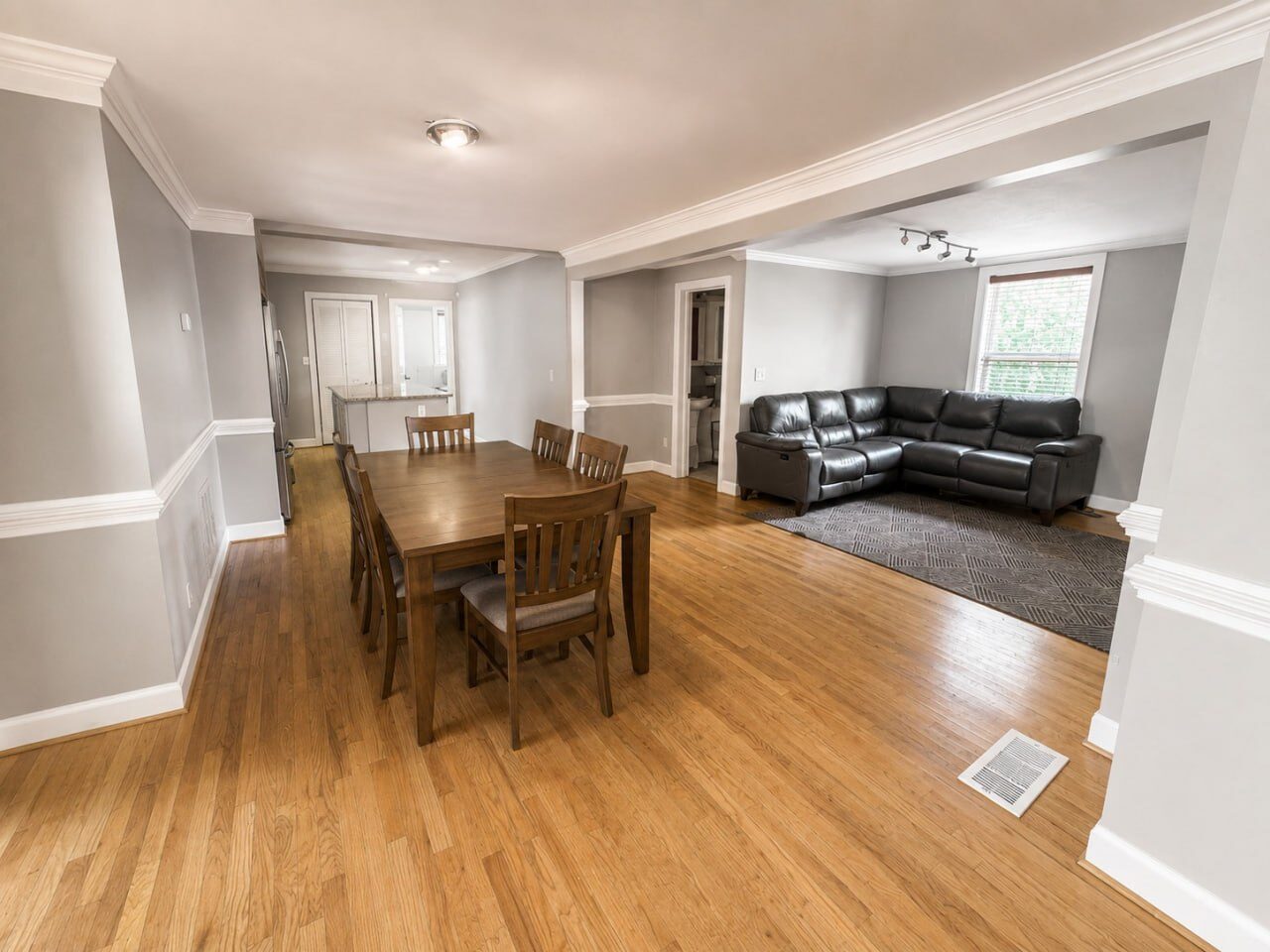 Dining and living area, private 4-bedroom house in Atlanta